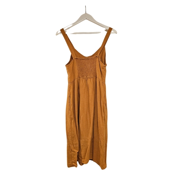 Terracotta Linen Blend Dress - Picture 2 of 7